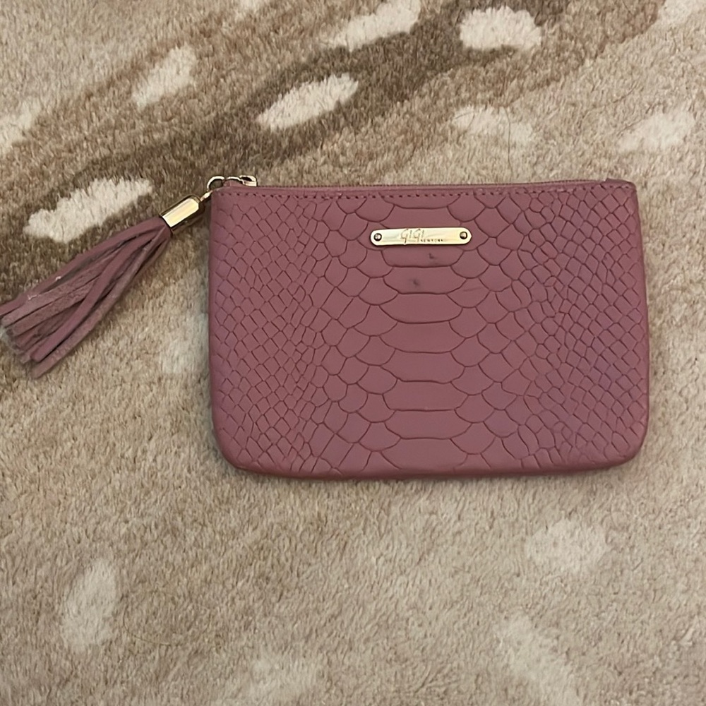 Gigi New York Embossed Python Leather small makeup - Picture 2 of 7
